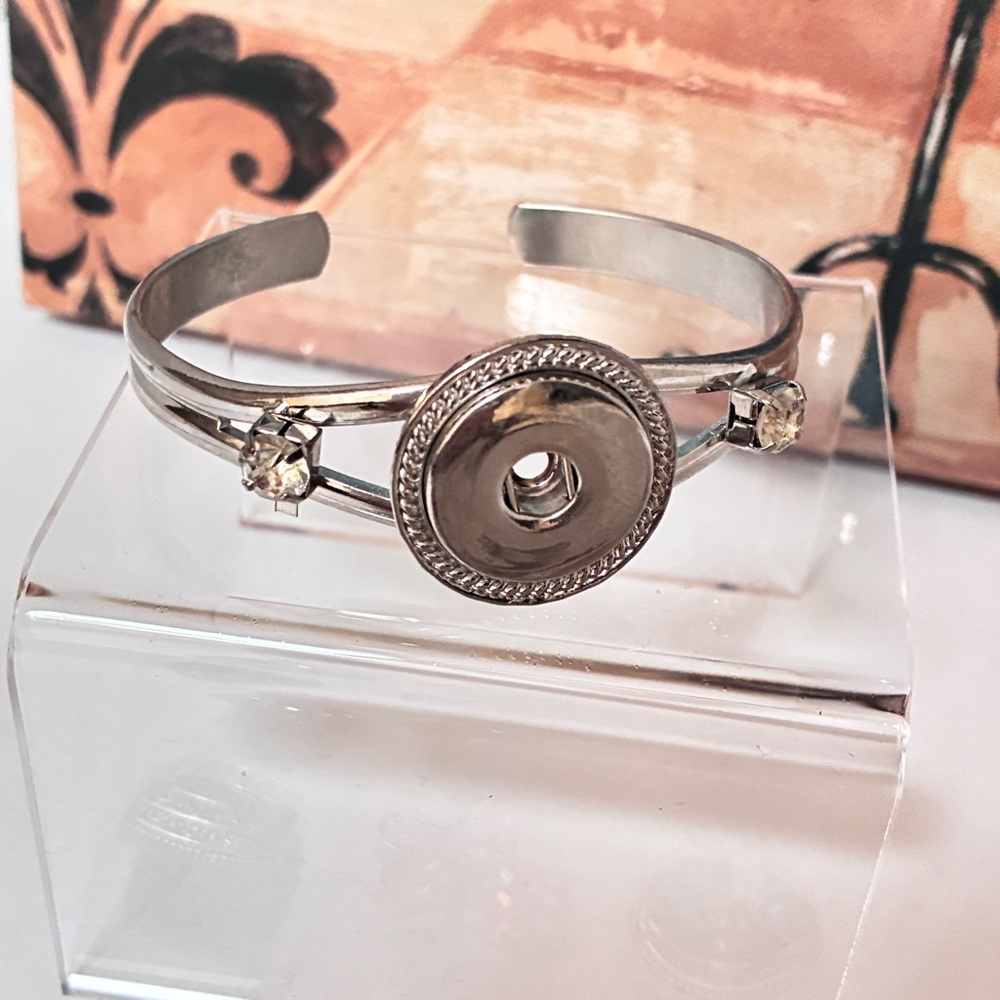 NEW 18mm Silvertone Ginger Snap Bracelet w/12 Snaps!💖 - Picture 4 of 10
